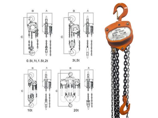 Pa lăng xích kéo tay Kital 10 tấn 5m